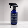 SOHJI plant-derived glass and mirror cleaner, streak-free, 16 fl oz cobalt glass spray bottle