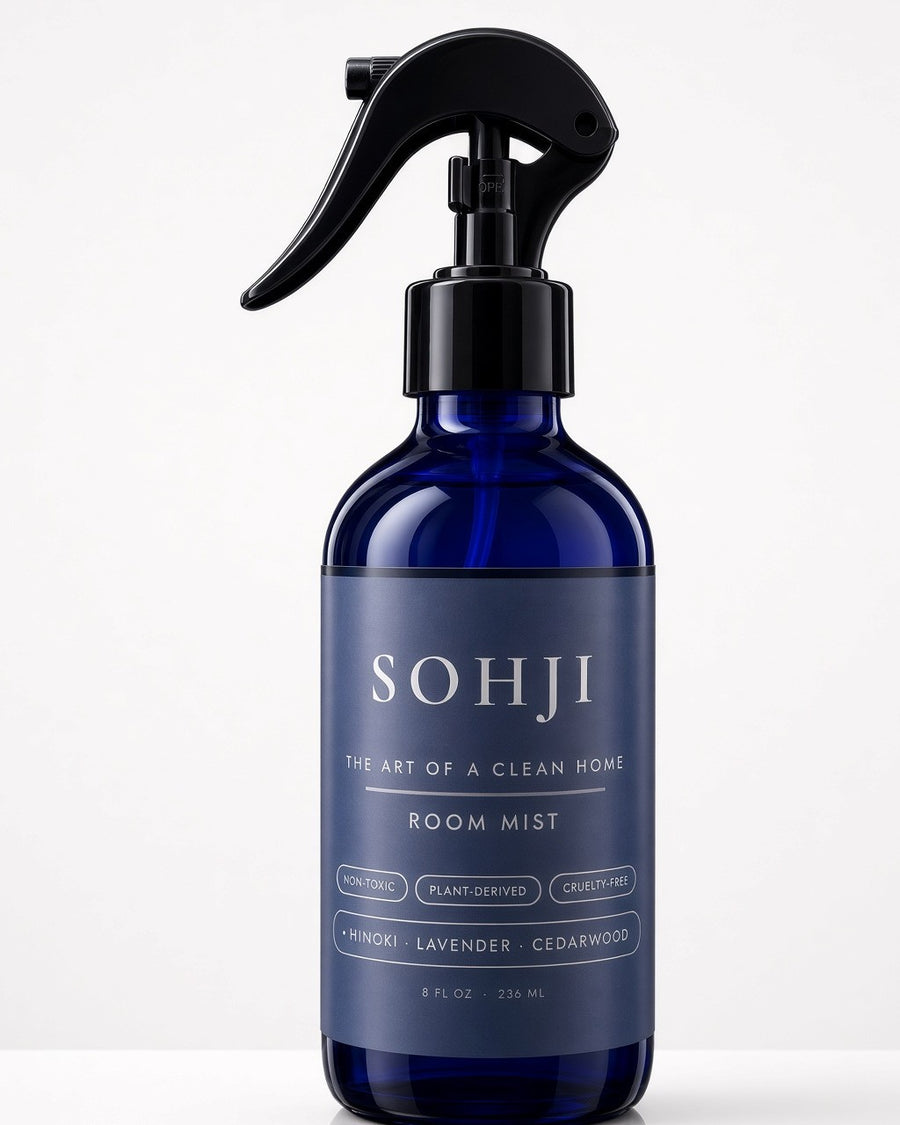 SOHJI plant-derived room mist with hinoki, lavender and cedarwood essential oils, 8 fl oz